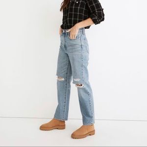 Madewell The Perfect Vintage Ripped Straight Jean